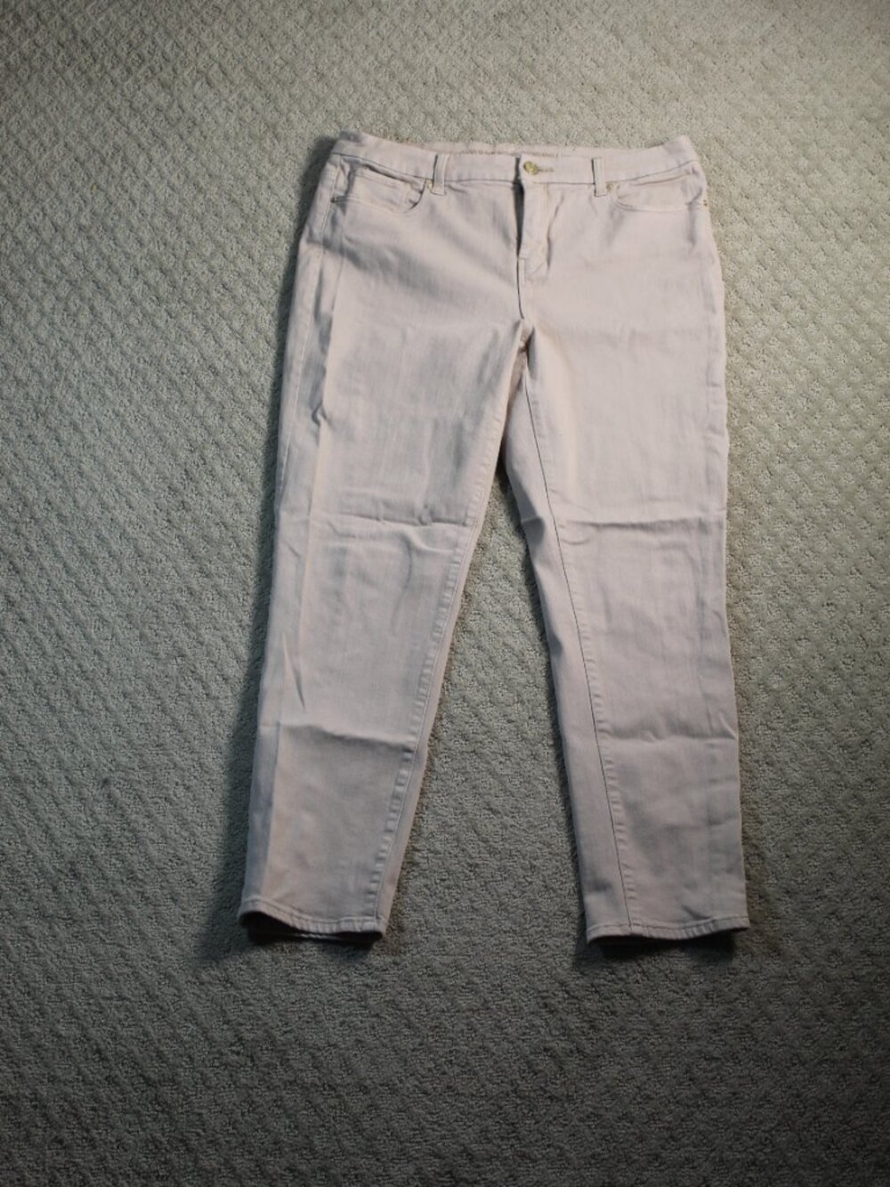 Chico's So Slimming Girlfriend Ankle Size 1.5 / 10 Mid Rise Tan Denim Jeans